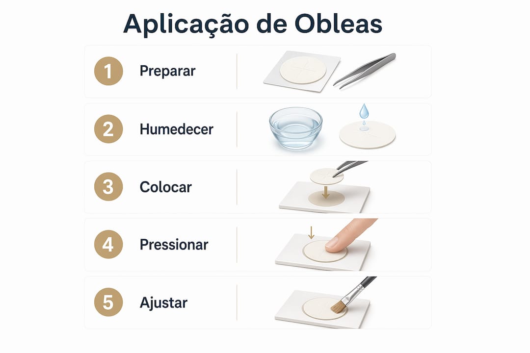 Infográfico: Passos simples para aplicar folhas comestíveis em bolos