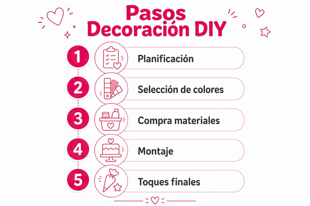 Infografía: guía paso a paso para decorar tus celebraciones con ideas DIY
