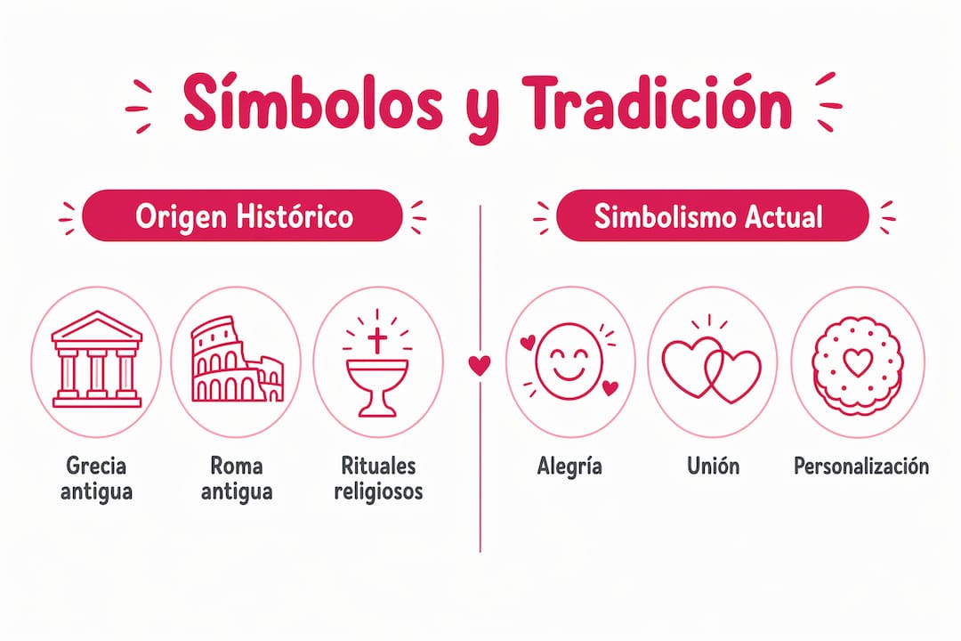 Infografía sobre los significados y costumbres en torno a los pasteles