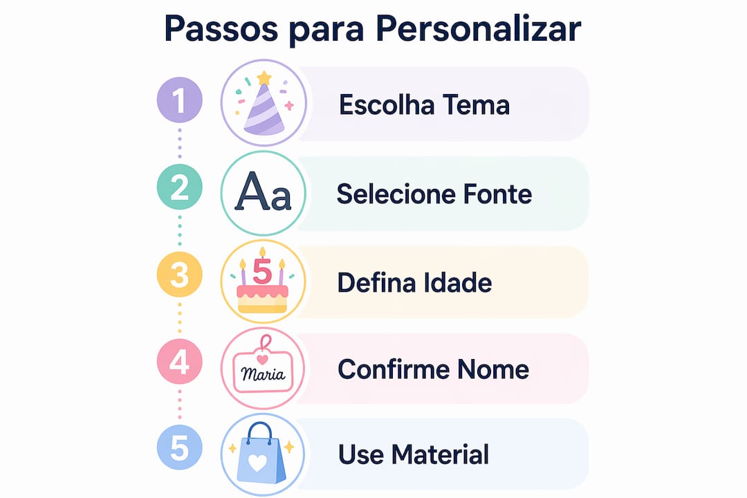 Guia visual com dicas para personalizar bolos de aniversário passo a passo
