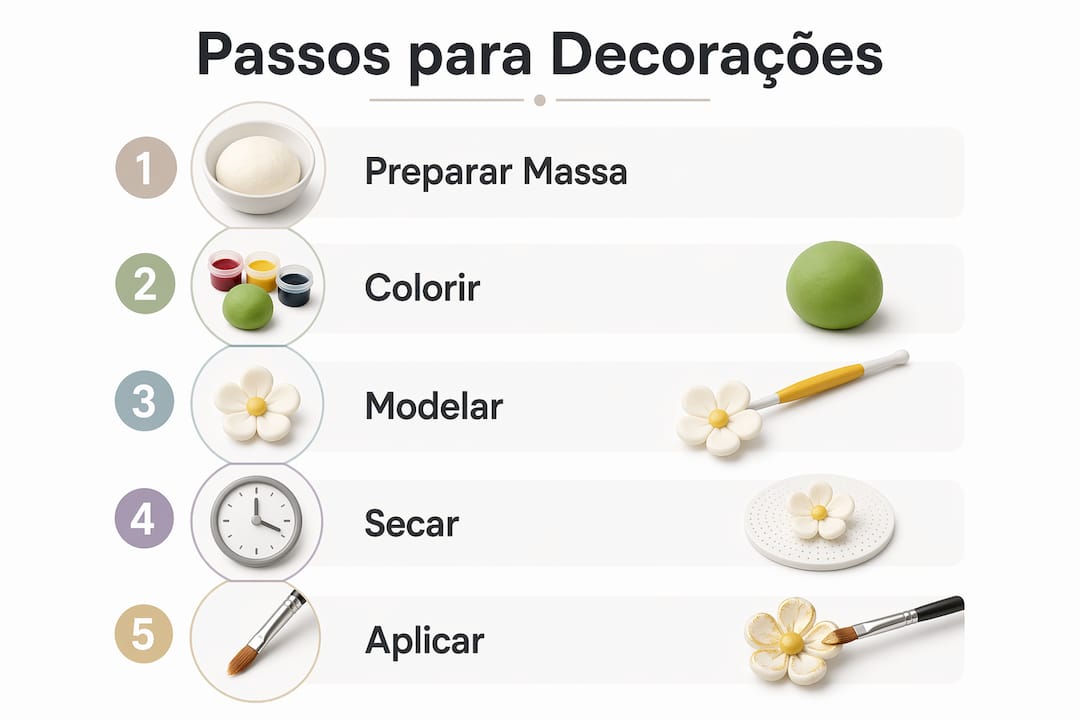 Infográfico com dicas práticas para criar decorações comestíveis