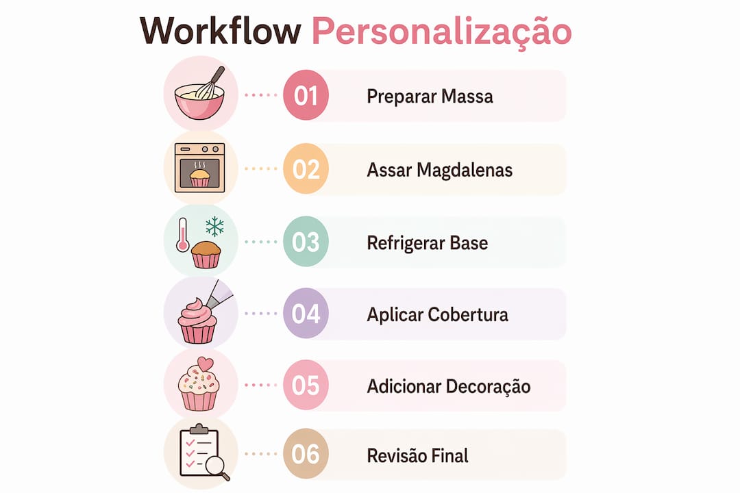 Infográfico que ilustra as diferentes fases do processo de personalização