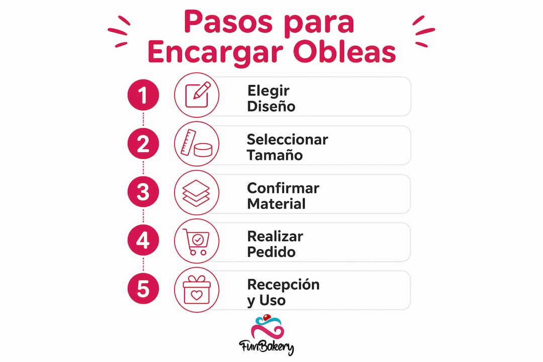 Infografía: ¿Cómo pedir tus obleas comestibles paso a paso?