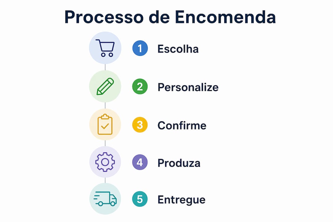 Infográfico: passo a passo para fazer a sua encomenda de cupcakes