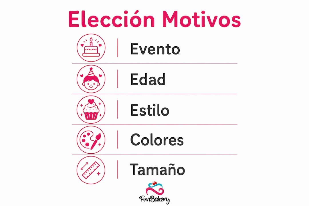 Infografía: cómo elegir el diseño perfecto en papel de azúcar para tus tartas