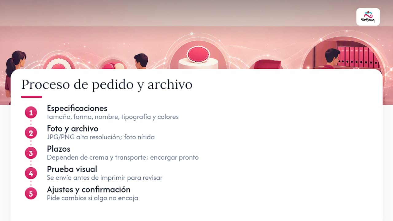 Cómo pedimos y preparamos el archivo para tu oblea personalizada — overview diagram