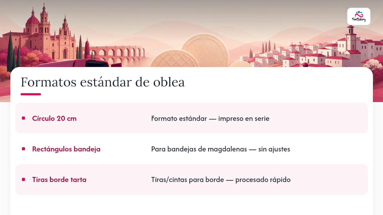 Diagrama con tamaños estándar de obleas para pedidos rápidos
