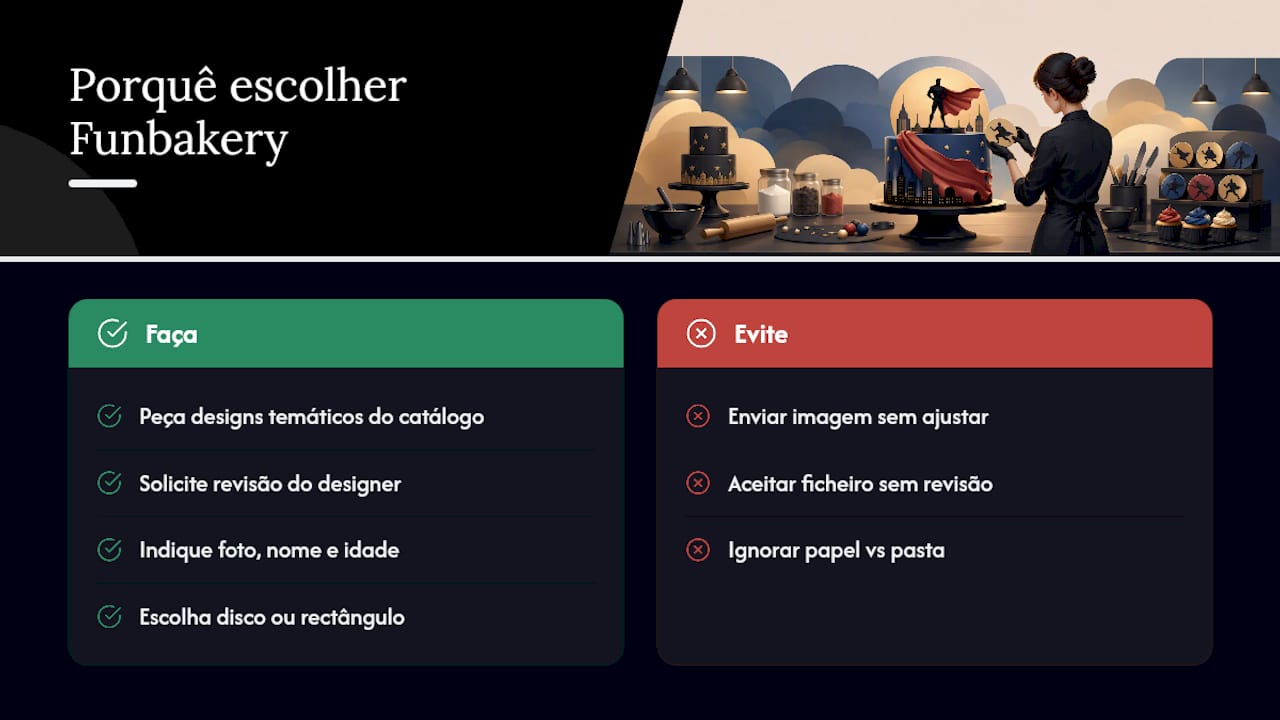 Porque escolher a Funbakery para a sua tarta de super-heróis — overview diagram