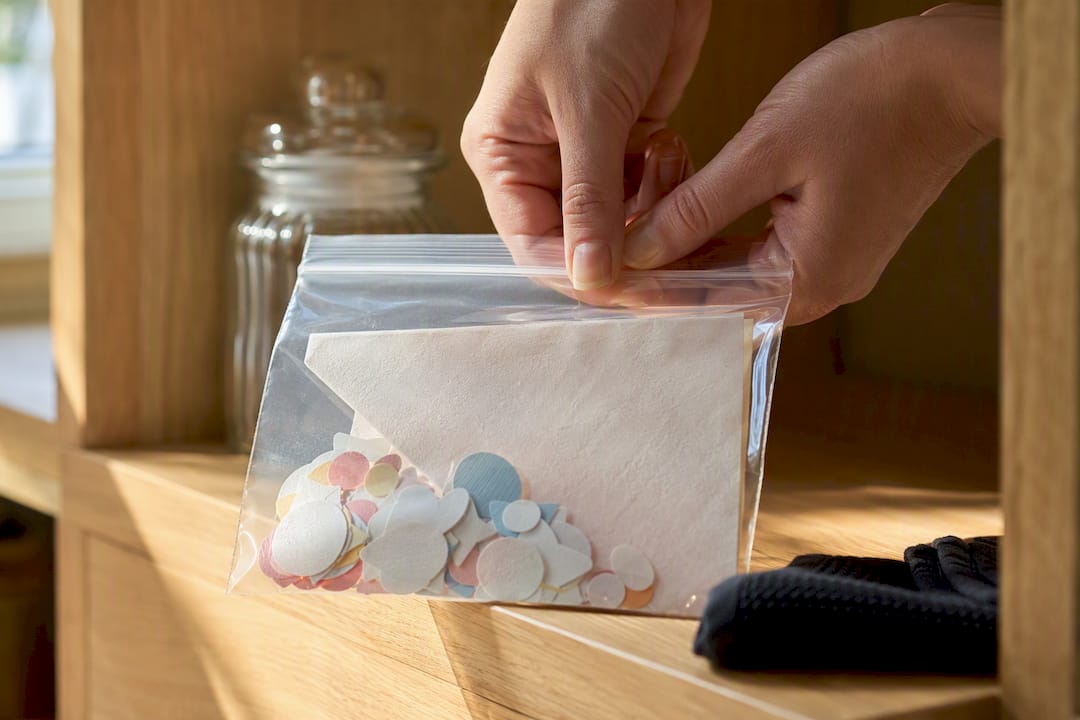 Saco hermético a conservar papel comestível