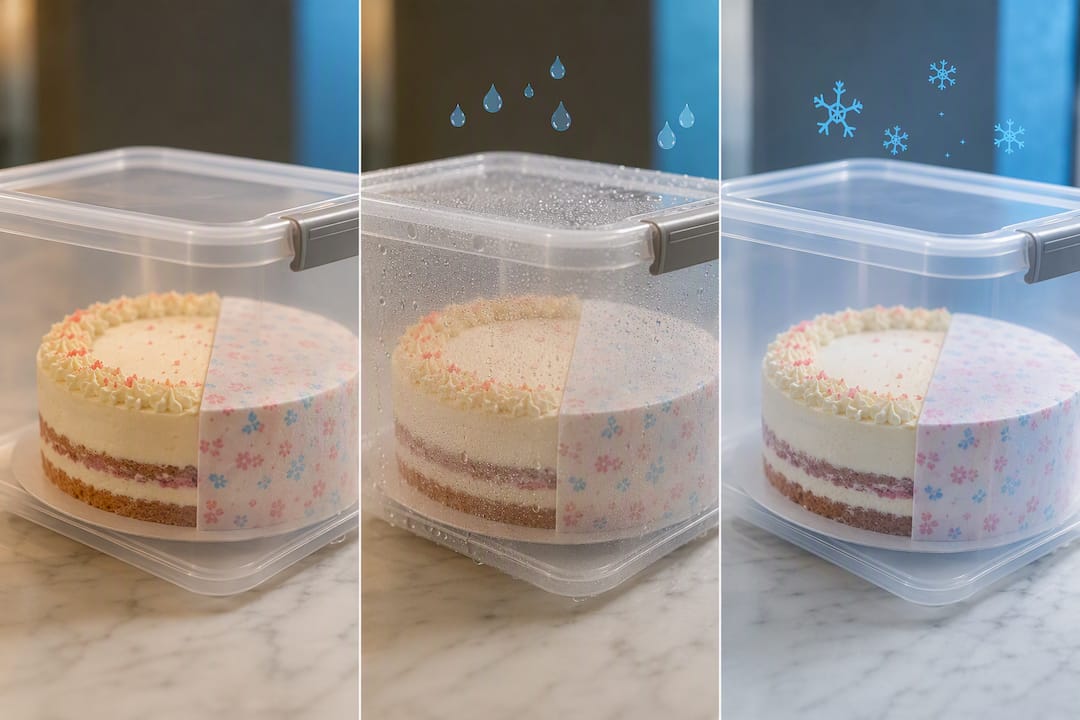 Condensar y refrigerar una tarta con oblea