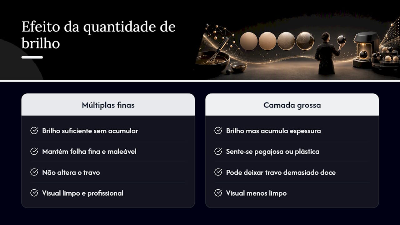 O brilho muda a textura e o sabor do papel de açúcar? — overview diagram
