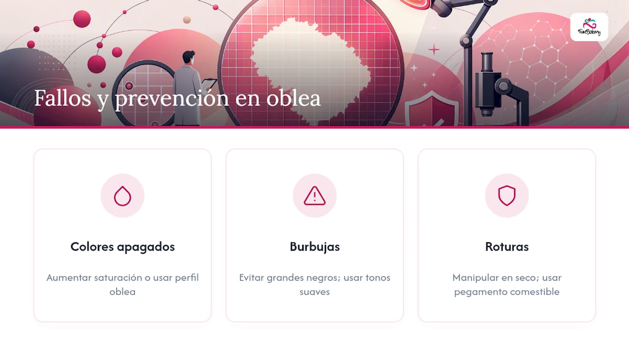 Tres errores comunes al imprimir en oblea