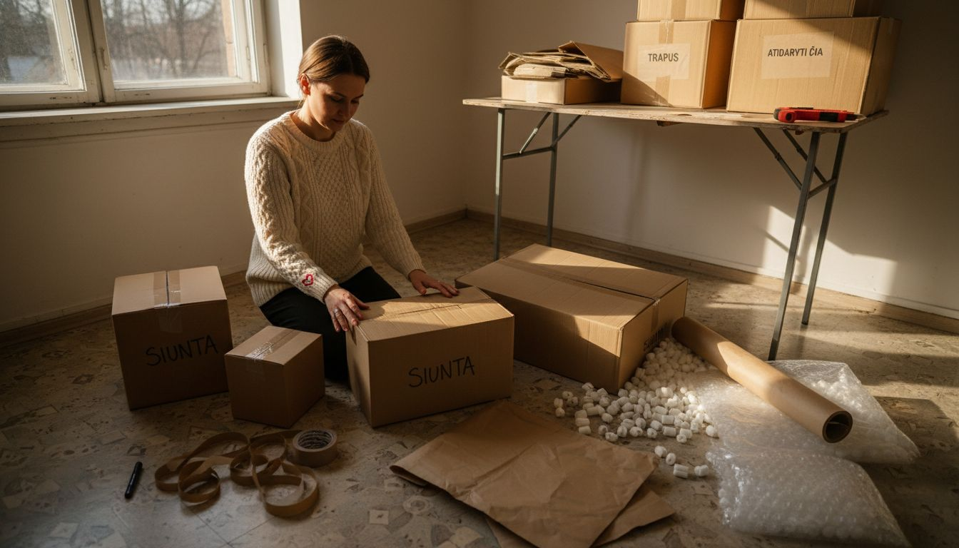 Moteris darbo vietoje renkasi tinkamiausias pakuotes medžiagas