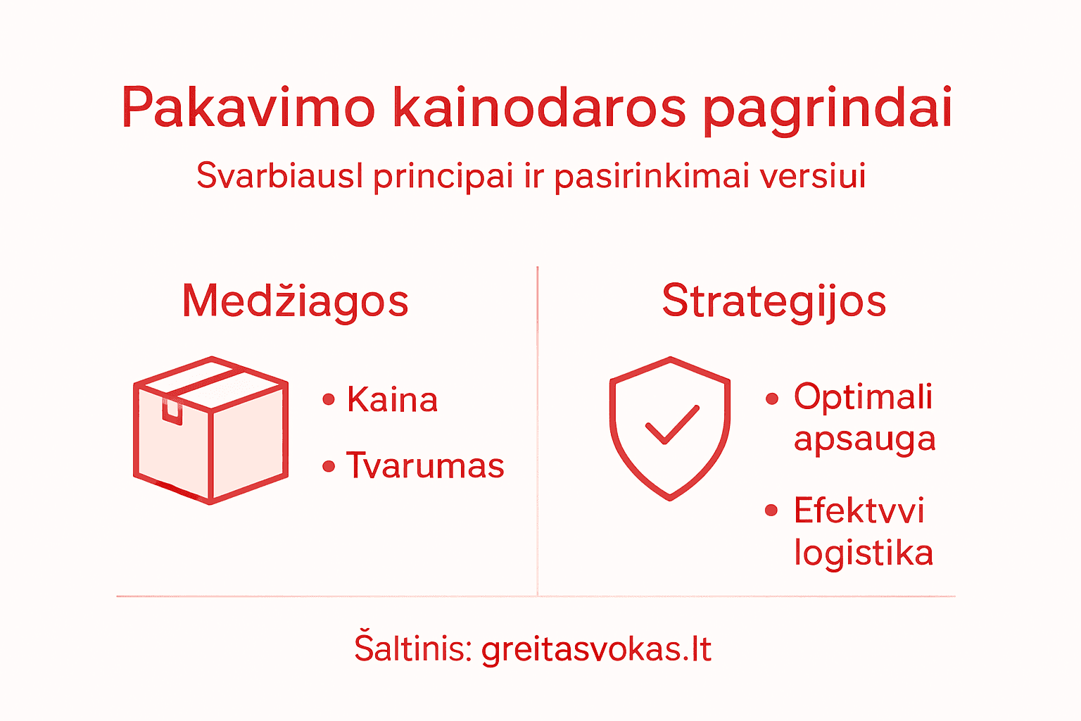 Infografikas: kaip formuojamos pakavimo paslaugų kainos