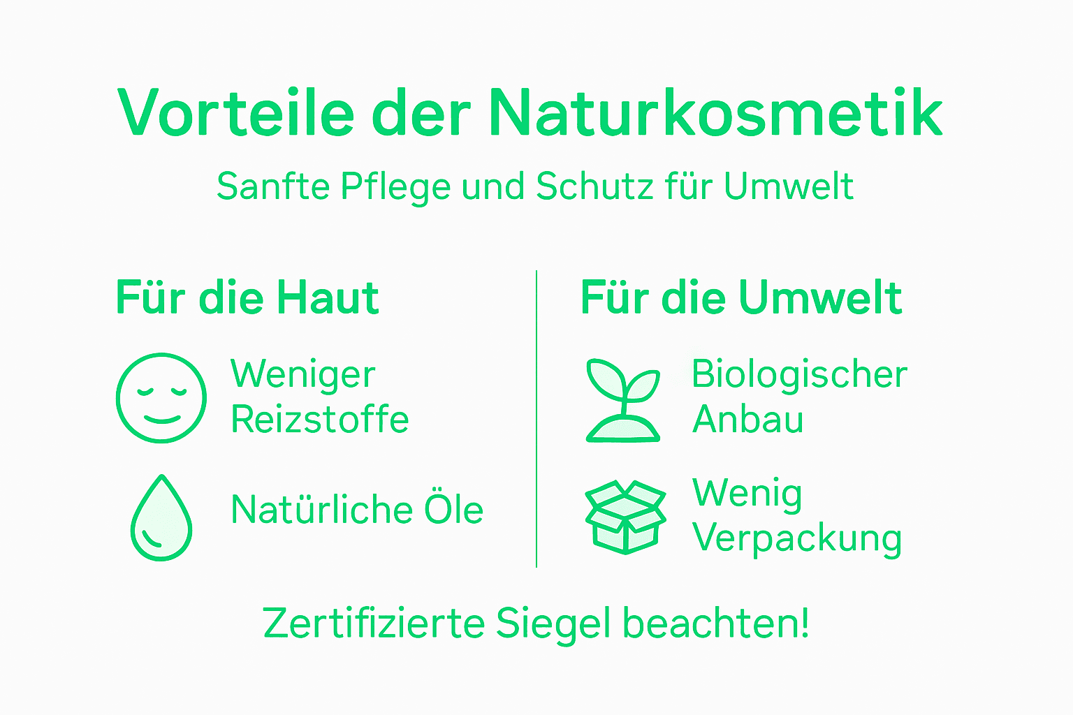 Infografik: Die Vorteile von Naturkosmetik für Haut und Umwelt auf einen Blick