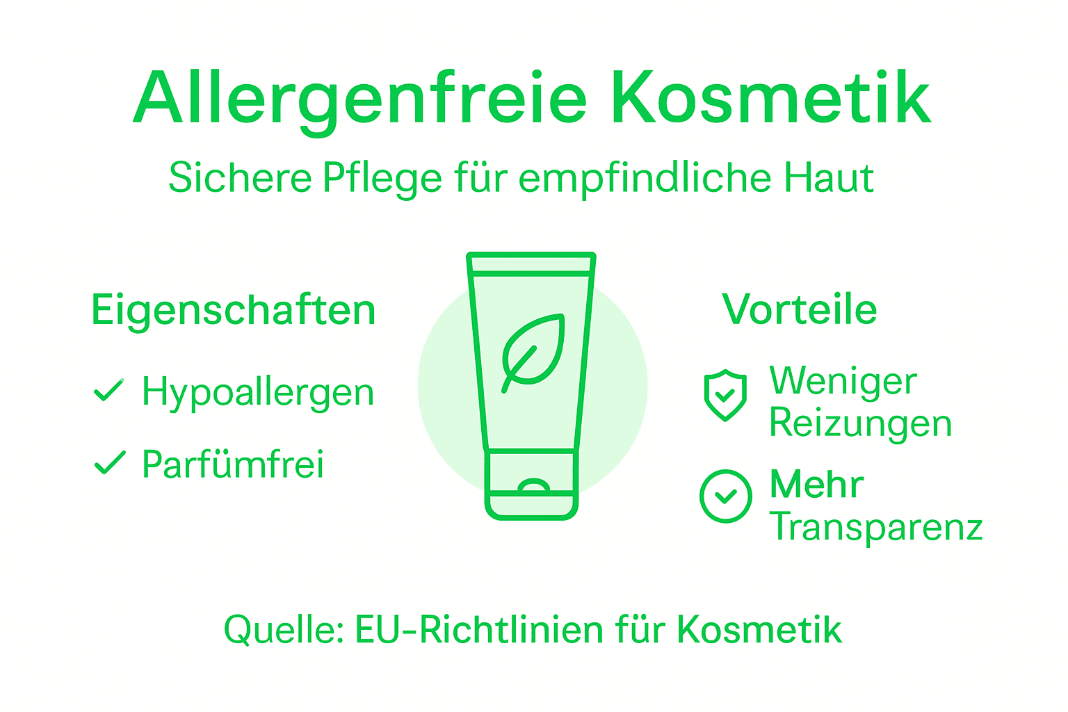 Infografik: Die Vorteile allergenfreier Kosmetik auf einen Blick