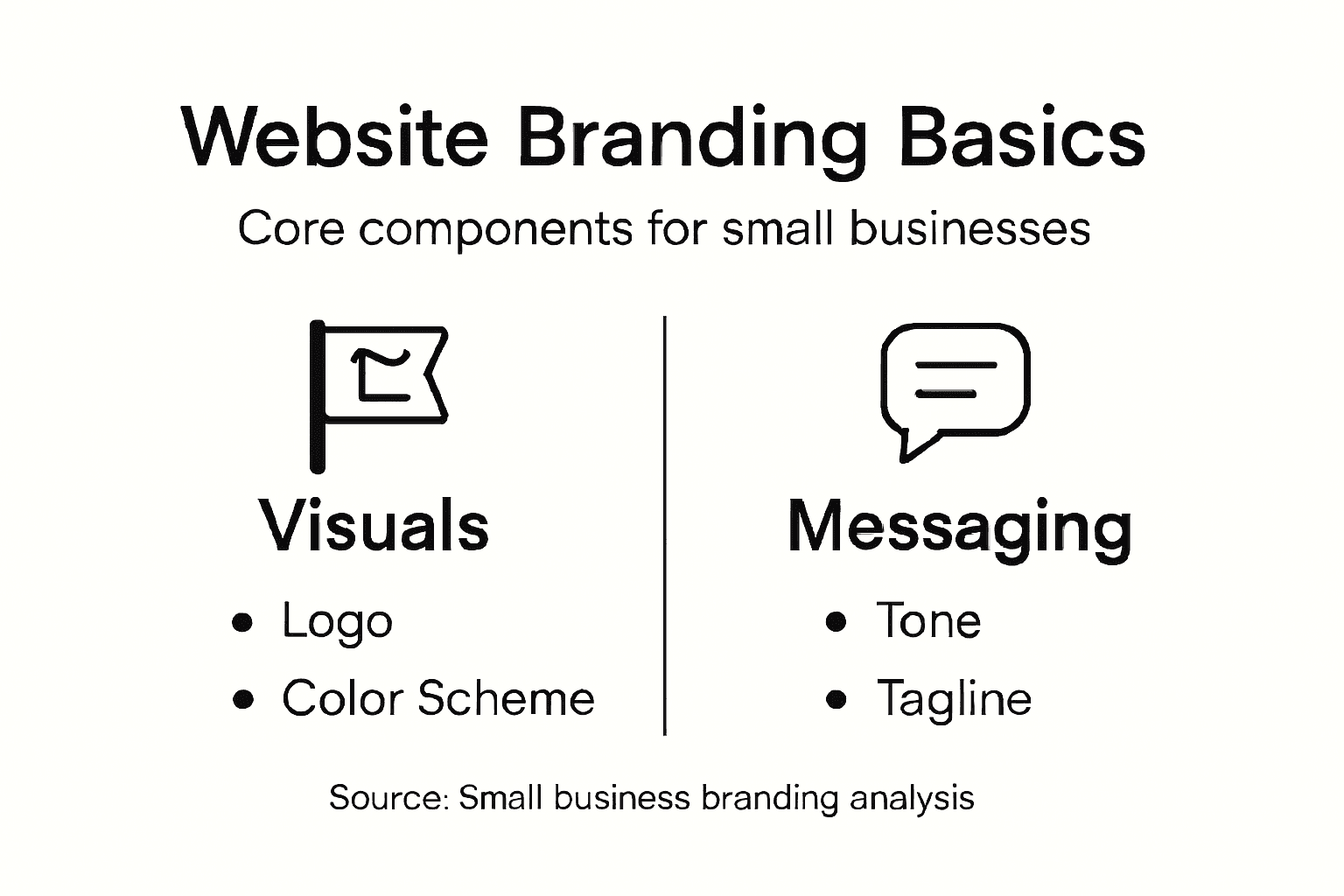 Infographic showing website branding basics