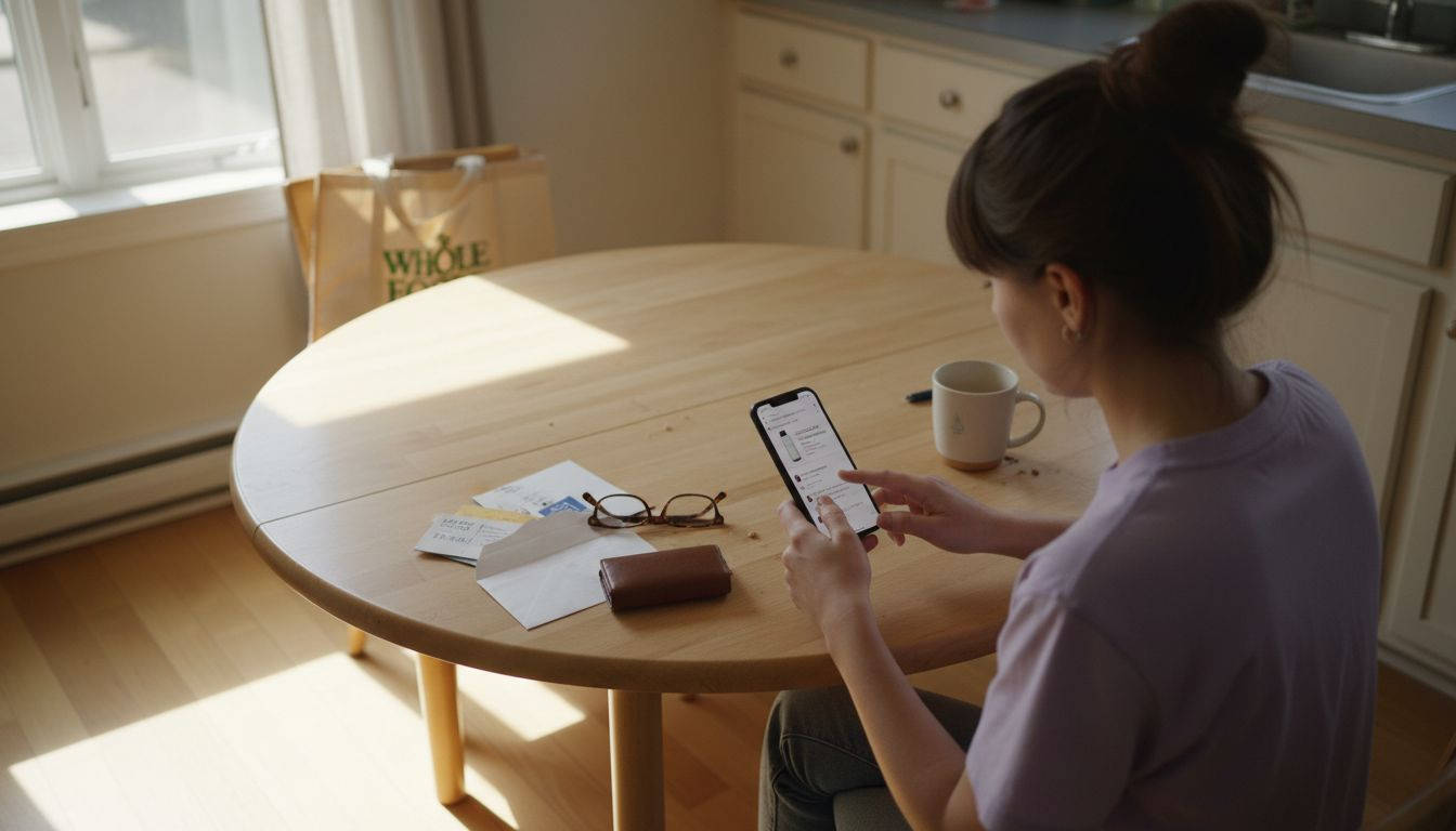 Shopper browsing e-commerce site on smartphone