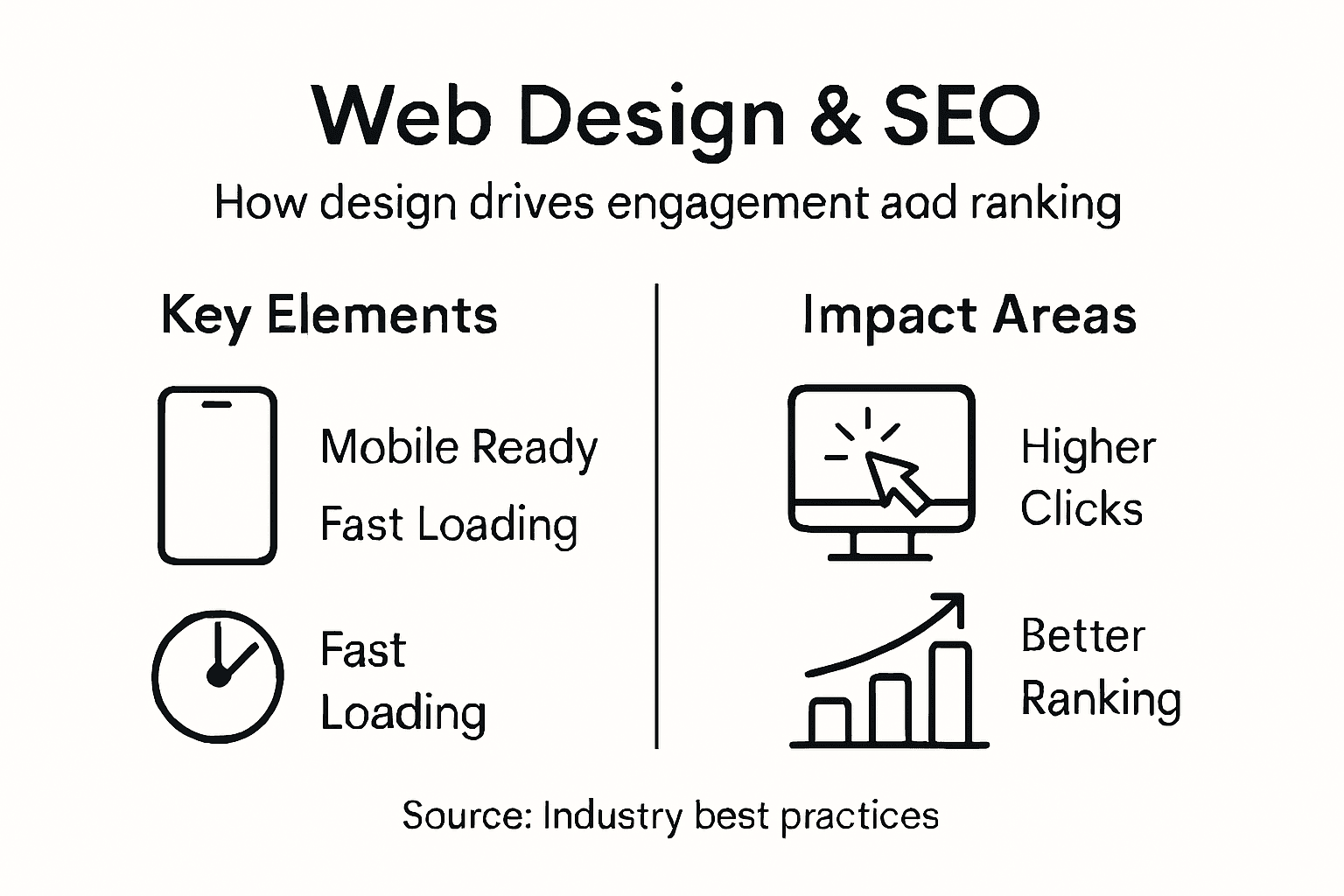 Infographic web design engagement SEO summary
