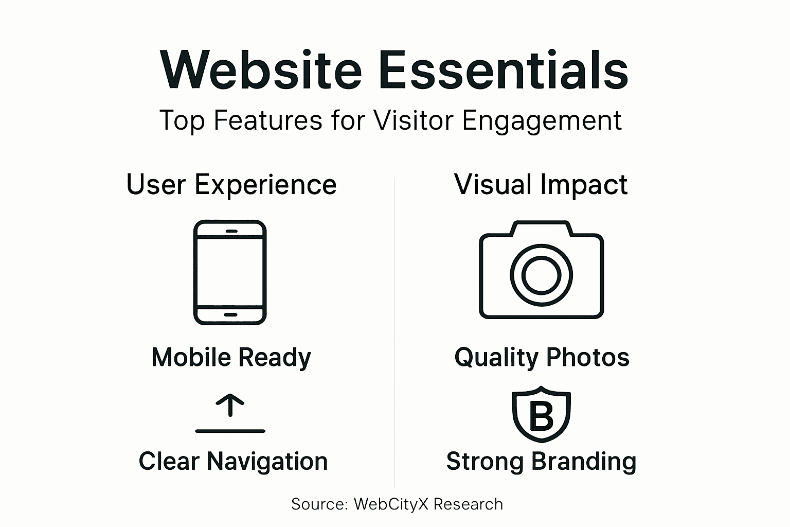 Infographic: features of engaging business websites