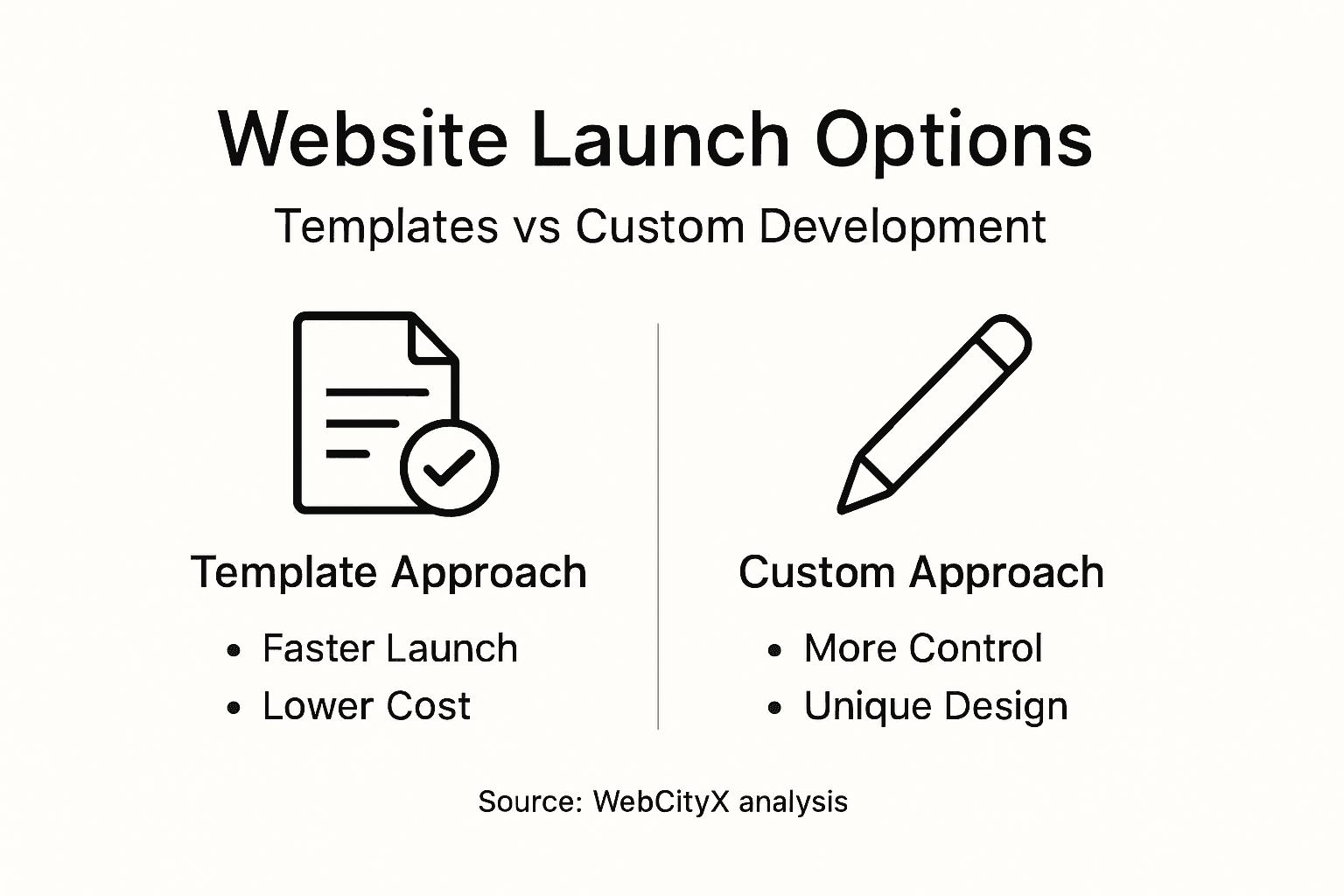 Infographic website templates vs custom