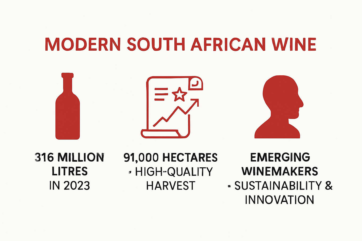 Infographic showing trends in modern South African wine