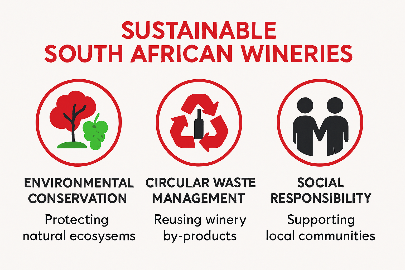 Infographic: key pillars of sustainable wineries