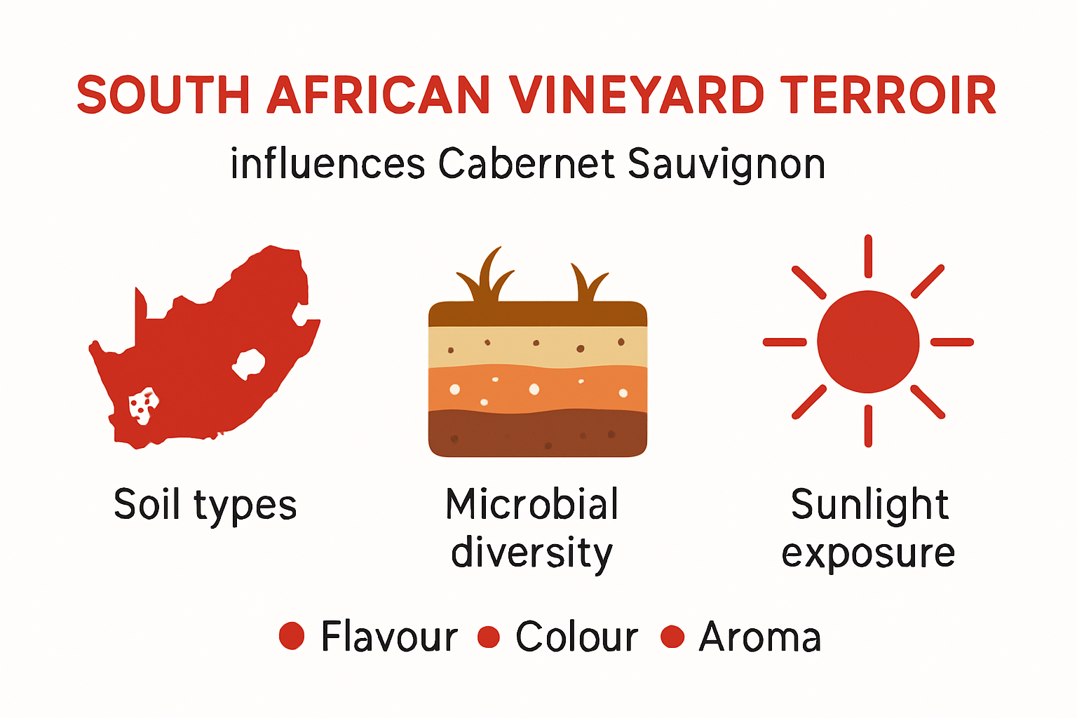 South African Cabernet Sauvignon terroir infographic