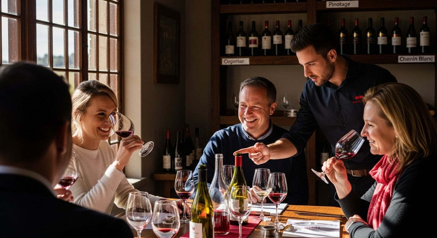 wine grape tasting scene