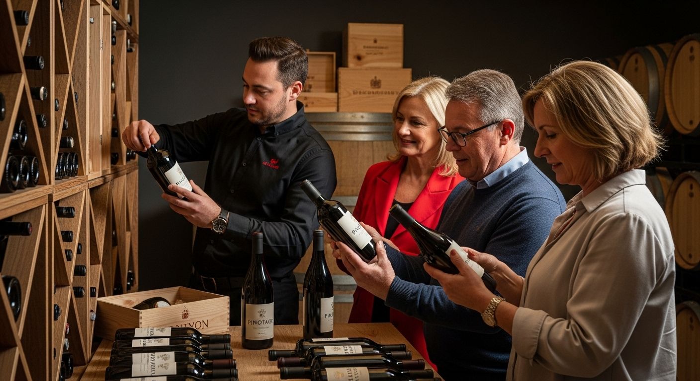 Pinotage wine cellar