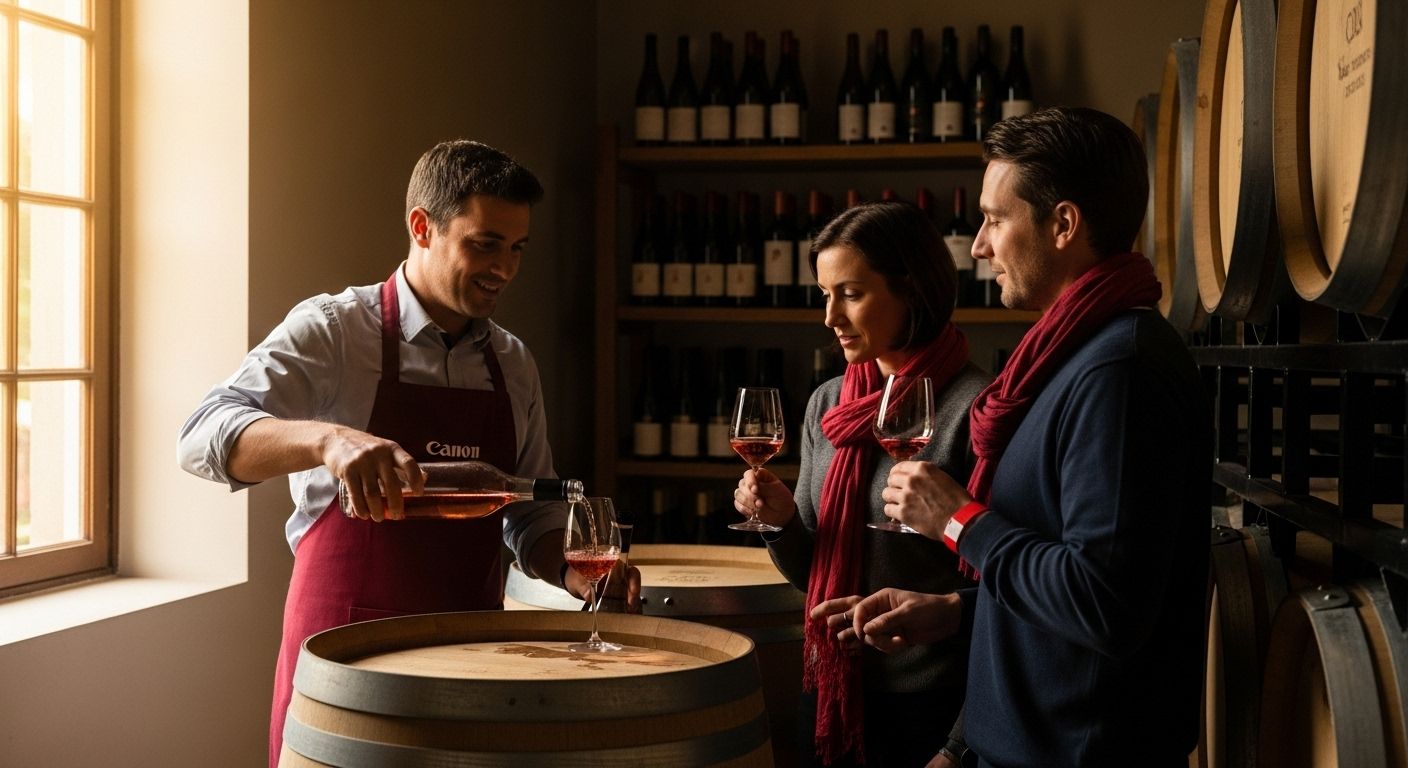 rosé wine winery tasting