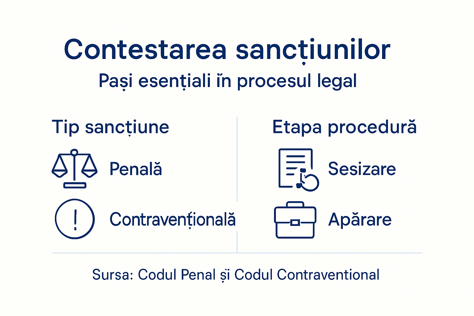 Infografic: Cum poți să contești o sancțiune legală, pas cu pas