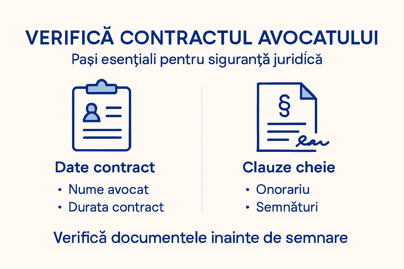 Infografic: Ce trebuie să verifici într-un contract alături de avocatul familiei