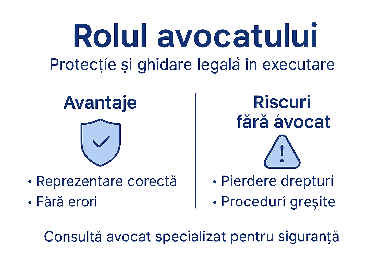 Infografic: Cum te poate ajuta avocatul în procedura de executare silită