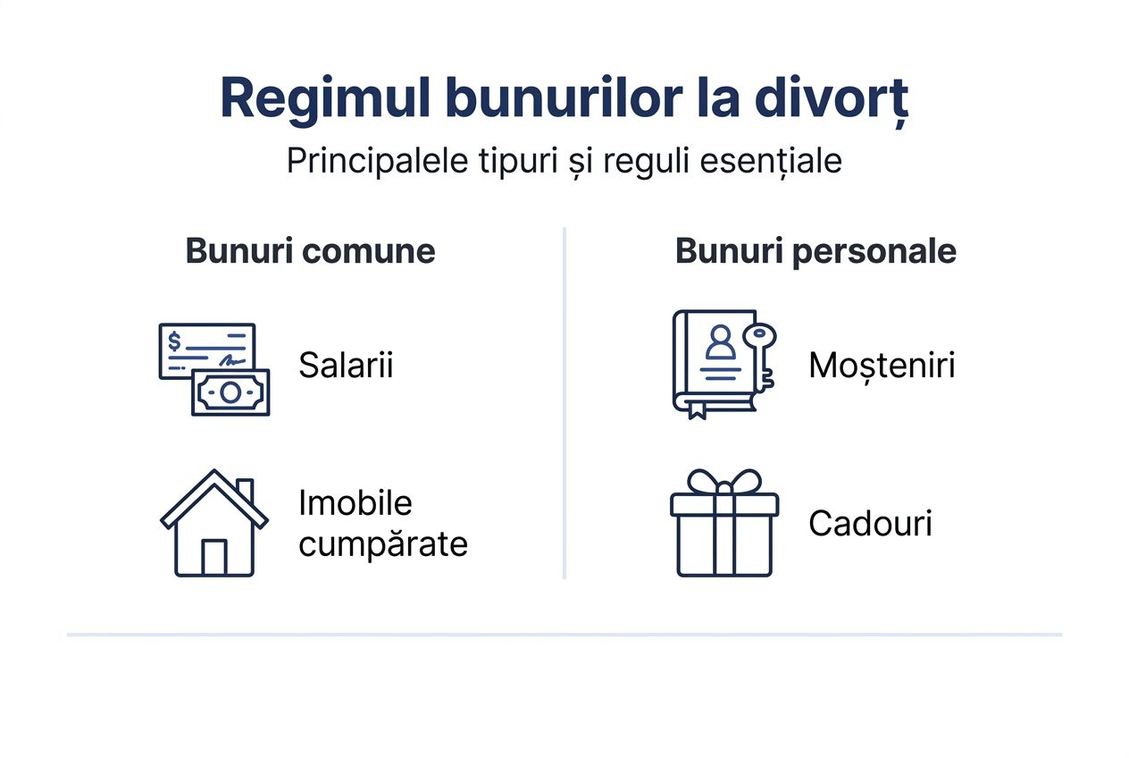 Infografic: Ce tipuri de bunuri se împart la divorț