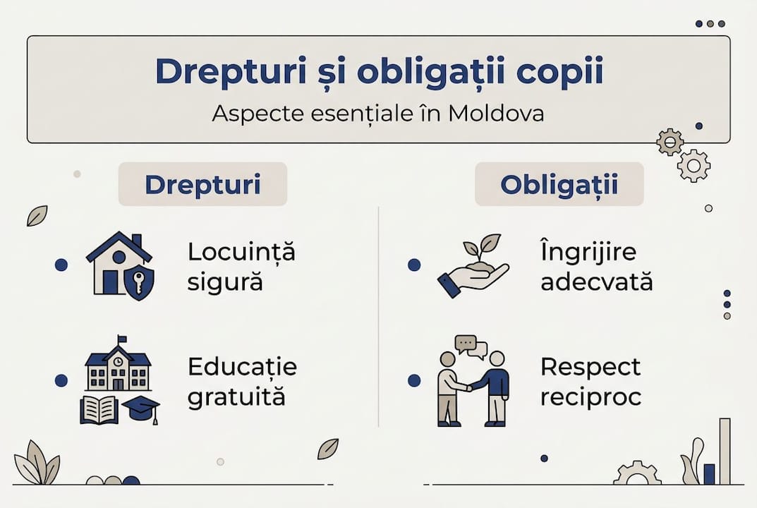 Infografic: Ce drepturi și responsabilități au copiii din Republica Moldova