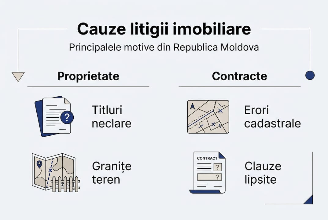 Infografic: Cele mai frecvente motive ale disputelor din domeniul imobiliar
