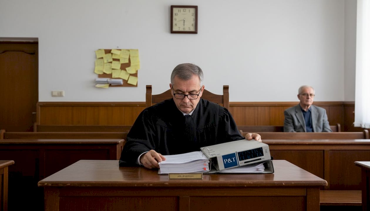 Judecătorul analizează dosarul în cadrul ședinței de apel