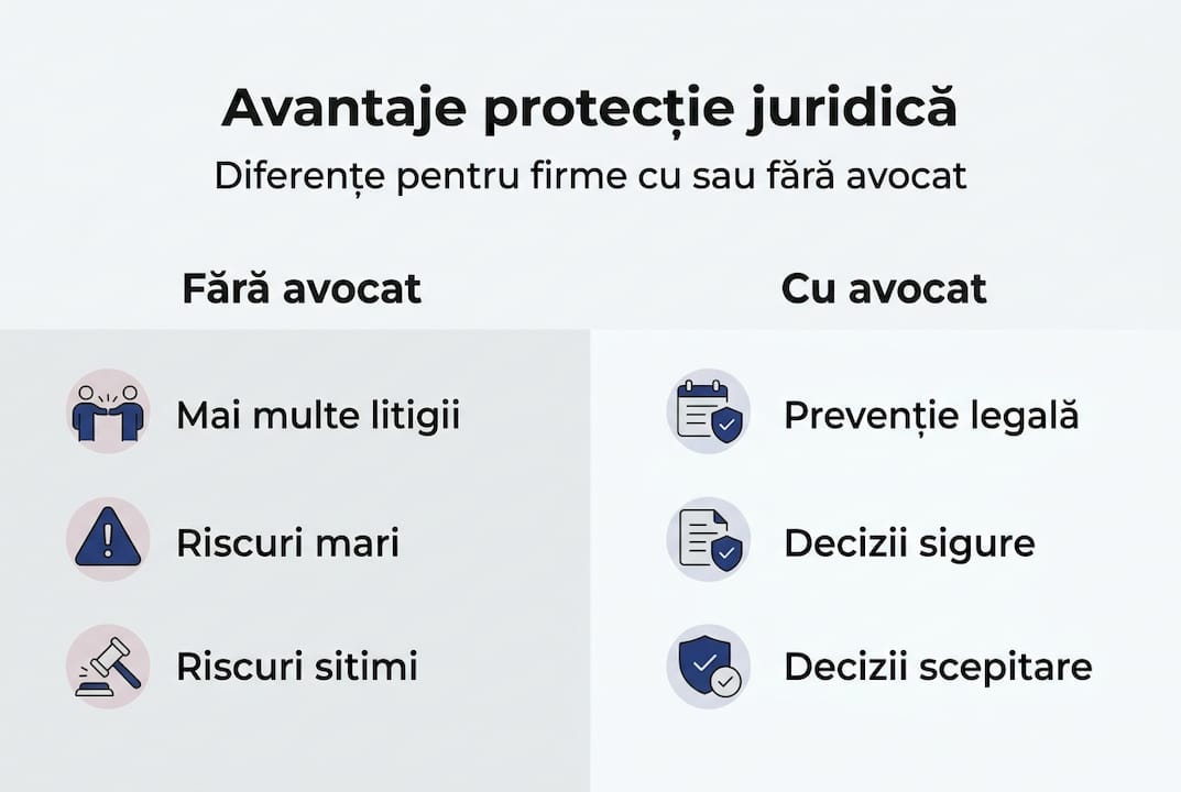 Infografic: Ce câștigi și la ce trebuie să fii atent când apelezi la reprezentare juridică