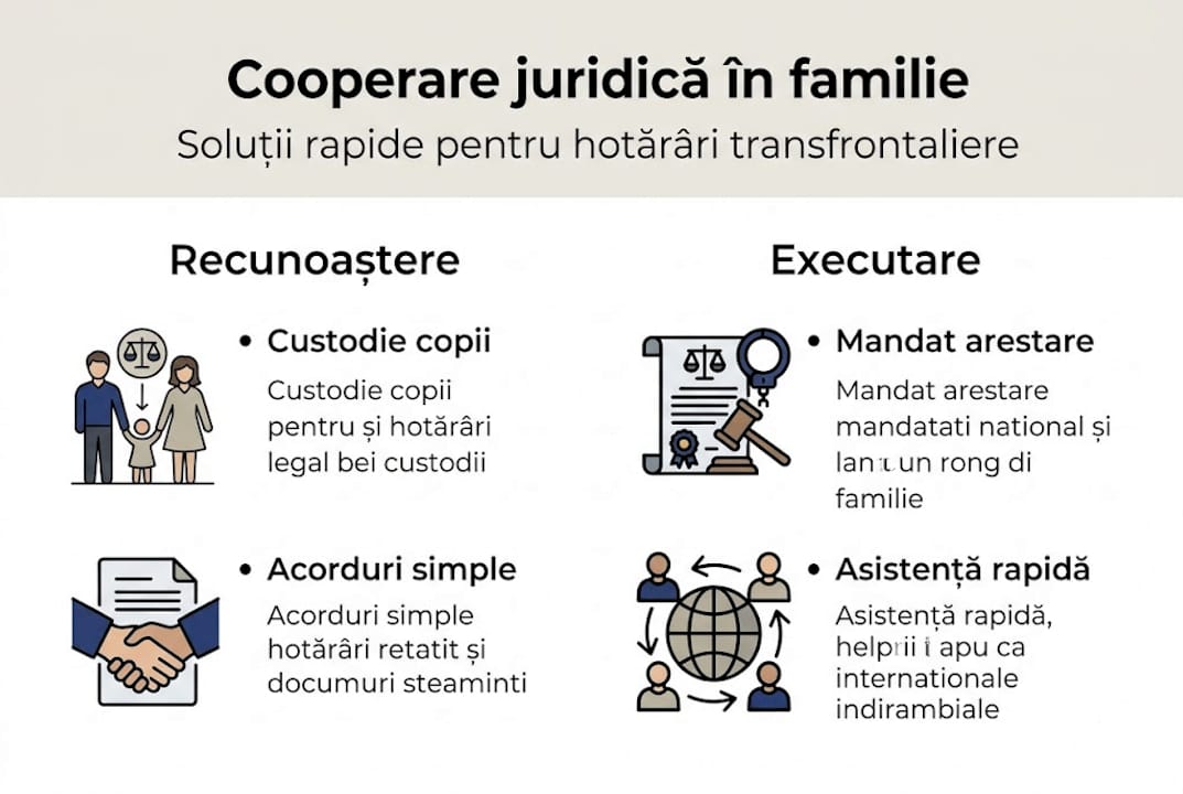 Infografic: Cum funcționează cooperarea juridică în cadrul familiei