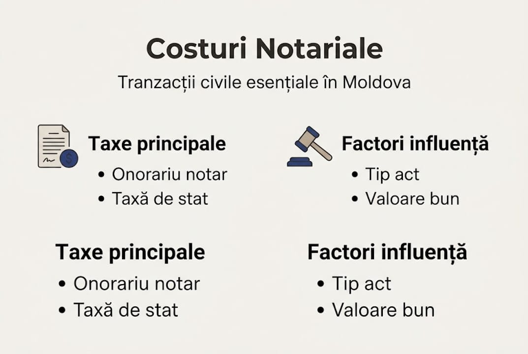 Infografic: Ce taxe notariale trebuie să iei în calcul