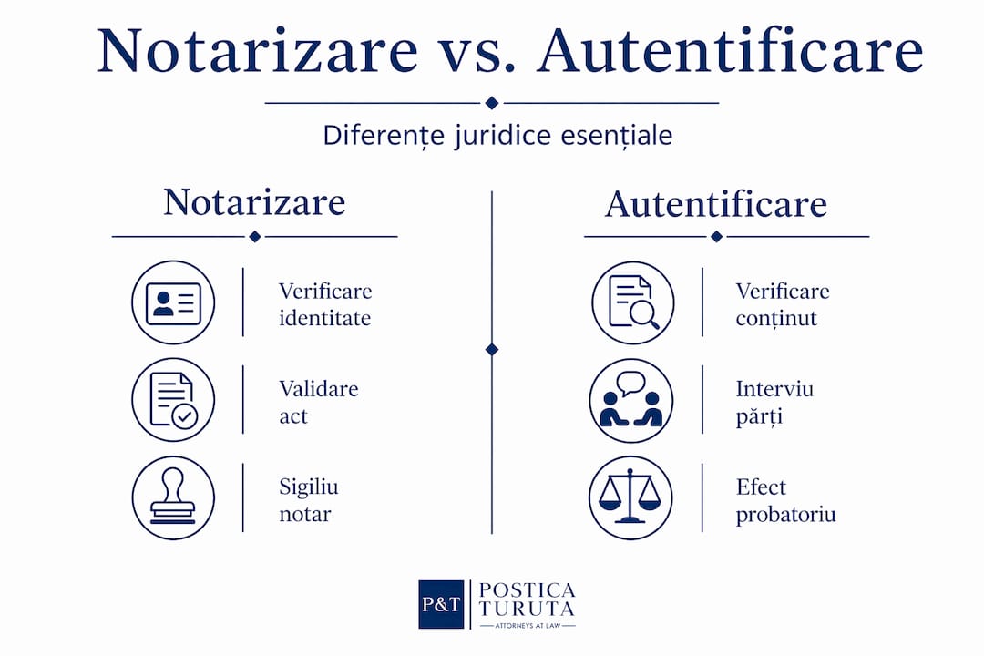 Infografic: care sunt diferențele dintre notarizare și autentificare