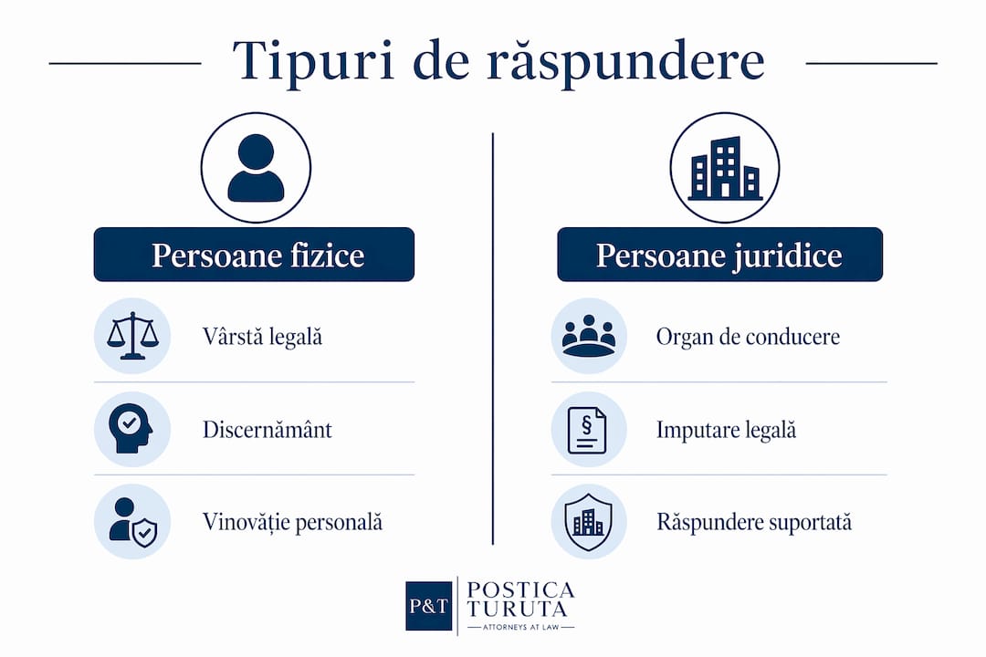 Infografic: comparație între formele de răspundere penală