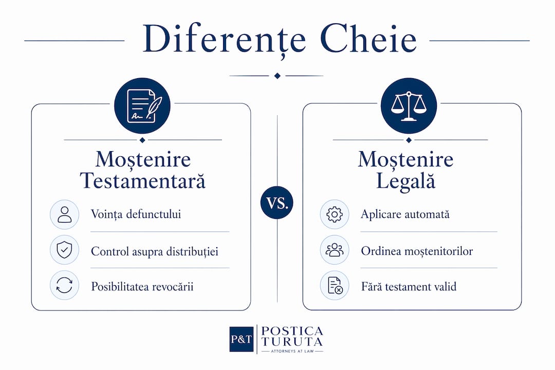 Infografic: diferențele dintre moștenirea prin testament și cea legală