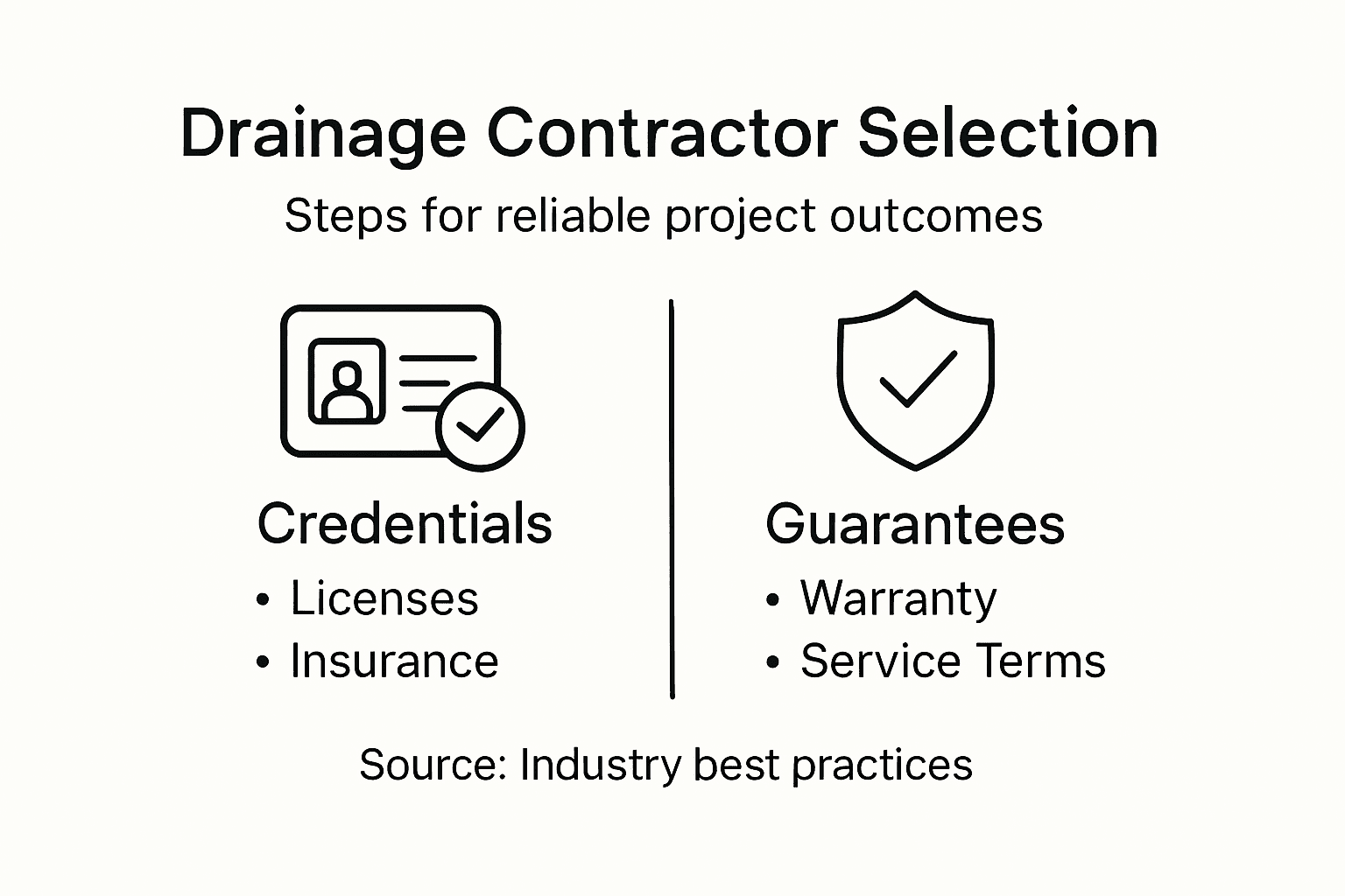Infographic highlighting contractor credentials and guarantees