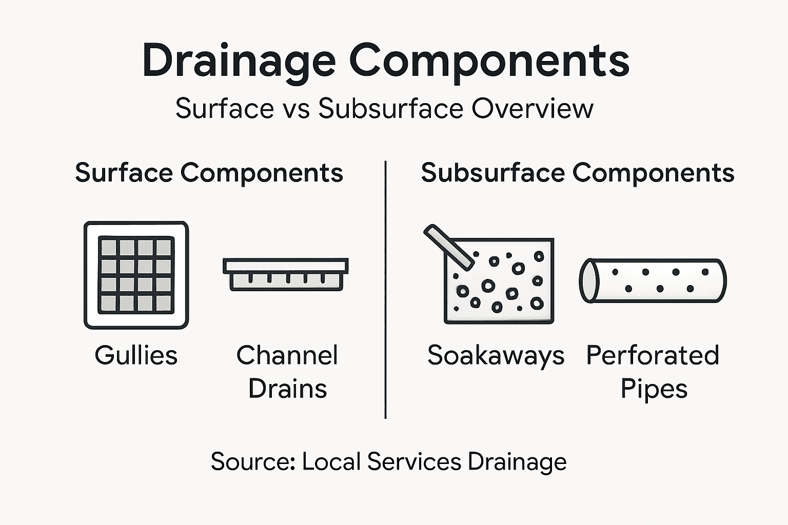 Infographic shows surface and subsurface components