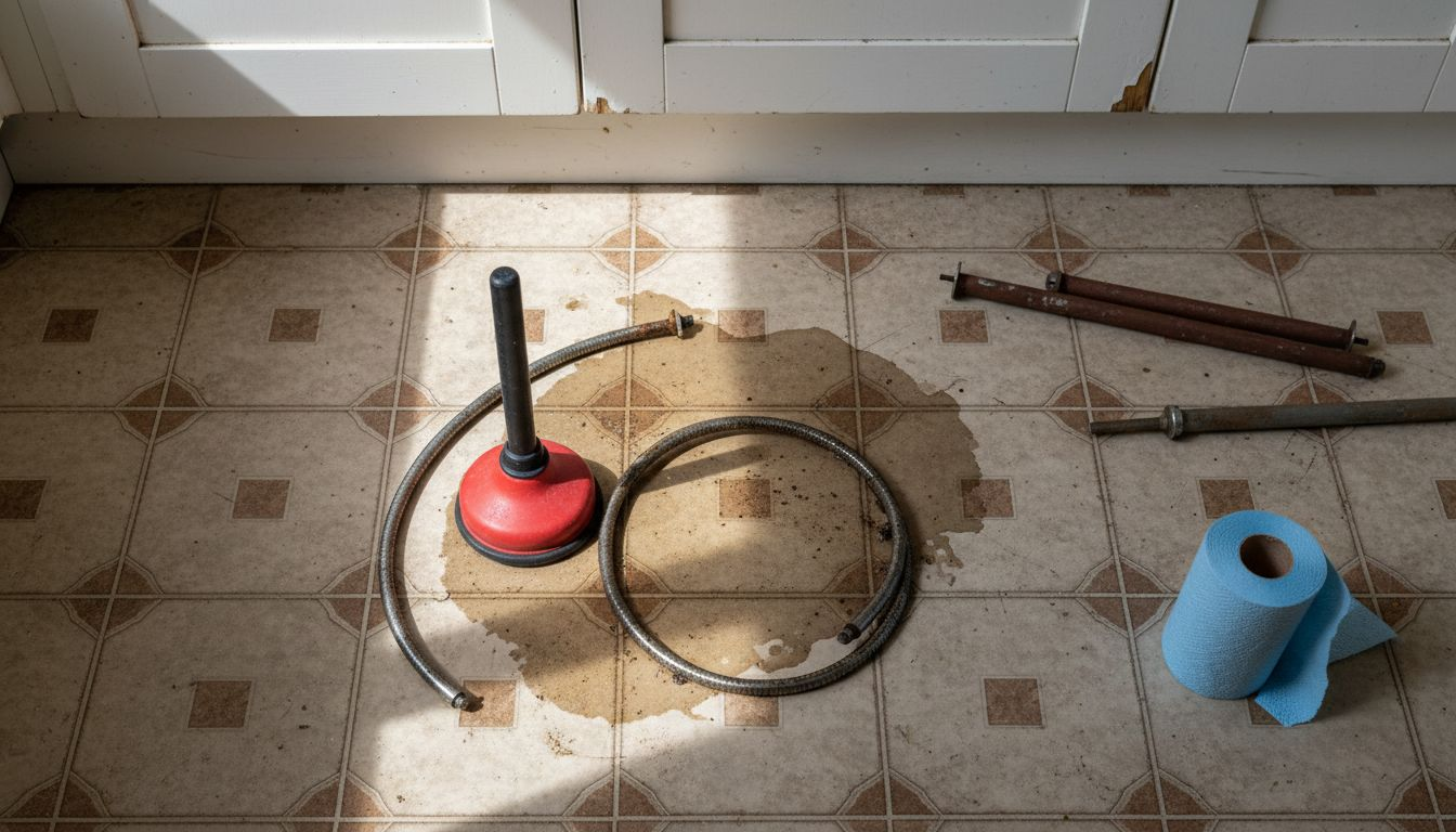 Common household tools for drain unblocking