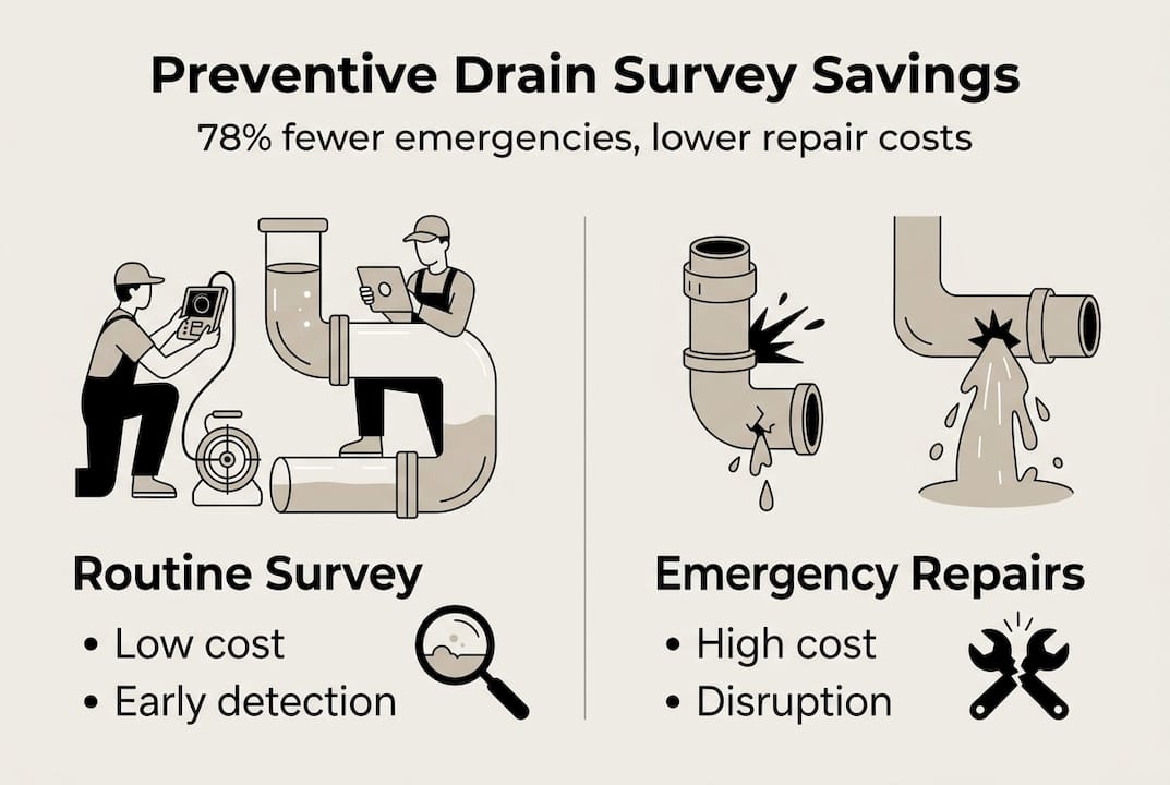 Infographic on drain survey savings and benefits