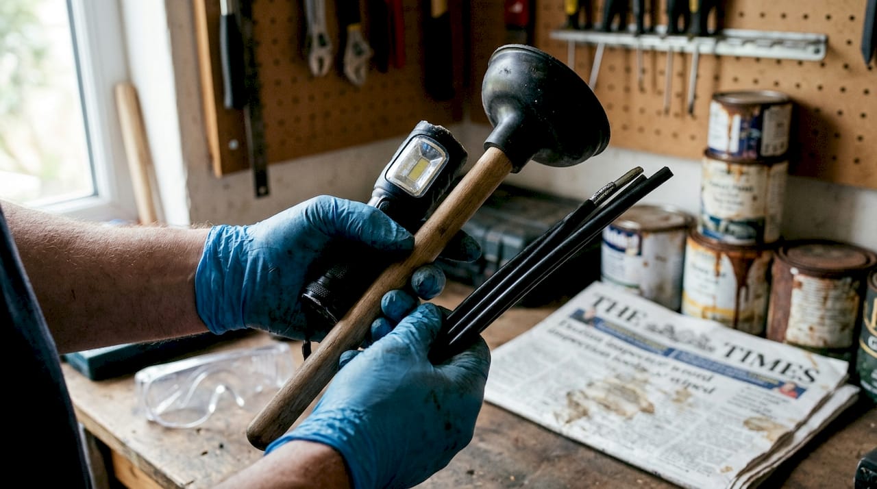 Essential safety gear for drain inspection