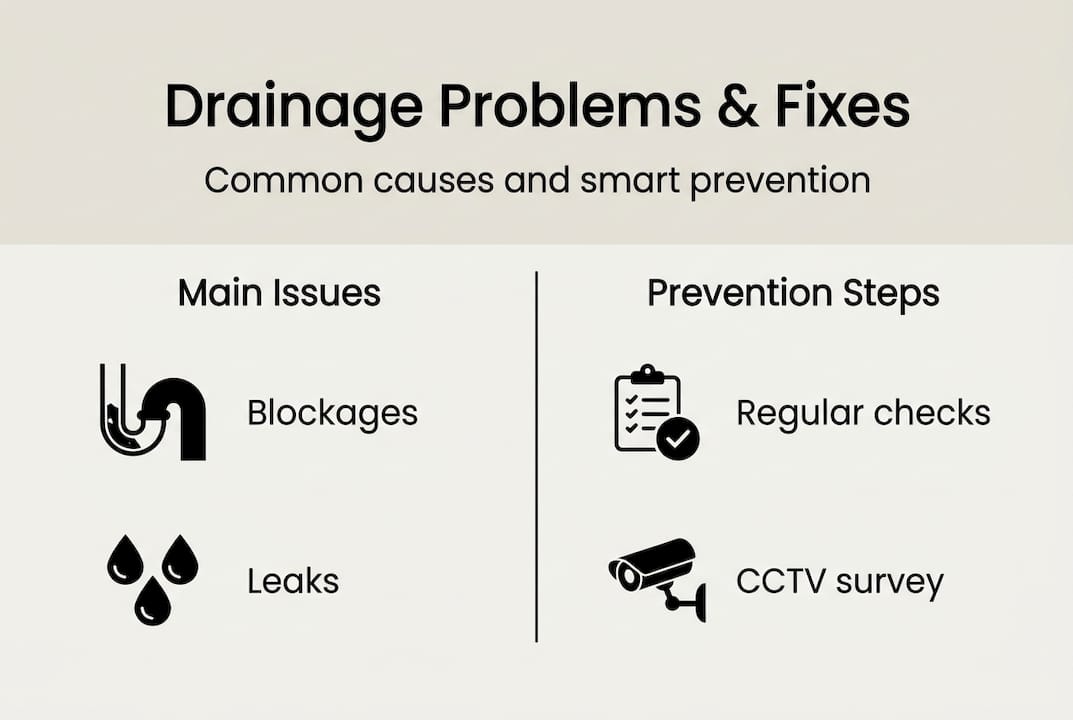 Infographic common business drainage fixes